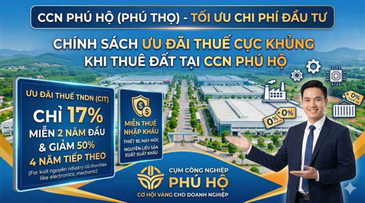 chính sách ưu đãi về thuế cụm công nghiệp phú hộ