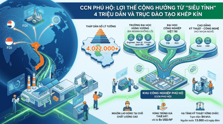 bản đồ nguồn lao động dồi dào chất lượng cao tại cụm công nghiệp phú hộ phú thọ 2026
