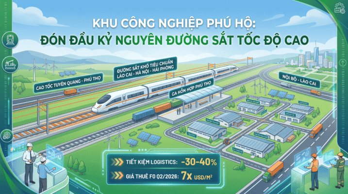 Tuyến đường sắt 203.200 tỷ đồng là cú hích đưa Cụm công nghiệp Phú Hộ trở thành trọng điểm logistics miền Bắc.