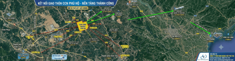 kết nối giao thông cụm công nghiệp phú hộ phú thọ